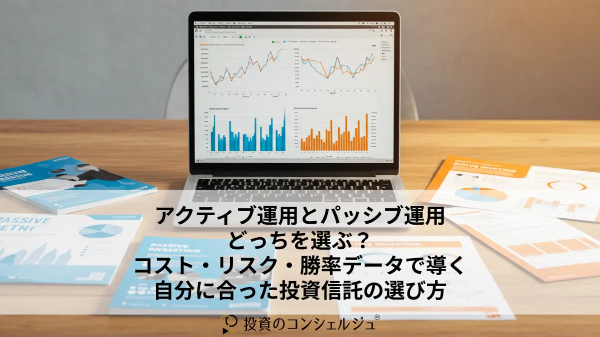 アクティブ運用とパッシブ運用どっちを選ぶ?コスト・リスク・勝率データで導く自分に合った投資信託の選び方
