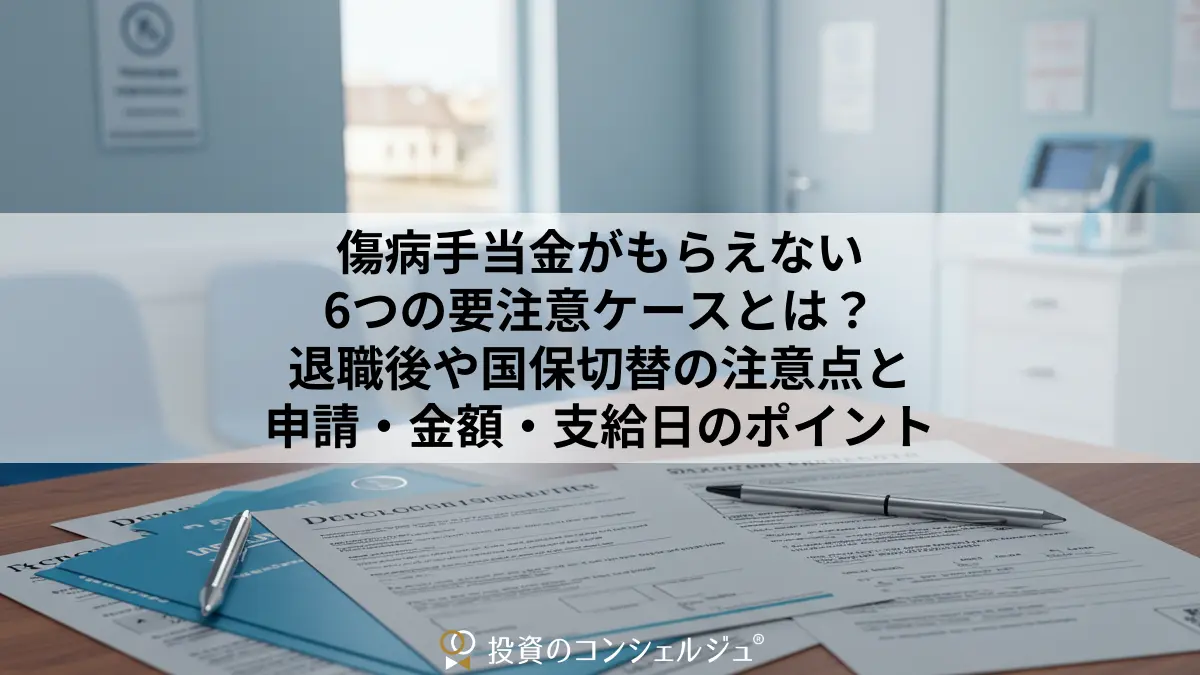 傷病手当金がもらえない6つの要注意ケースとは?退職後や国保切替の注意点と申請・金額・支給日のポイント