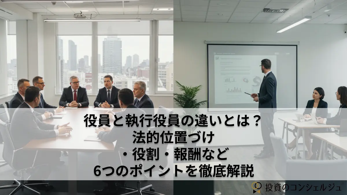 役員と執行役員の違いとは?法的位置づけ・役割・報酬など6つのポイントを徹底解説
